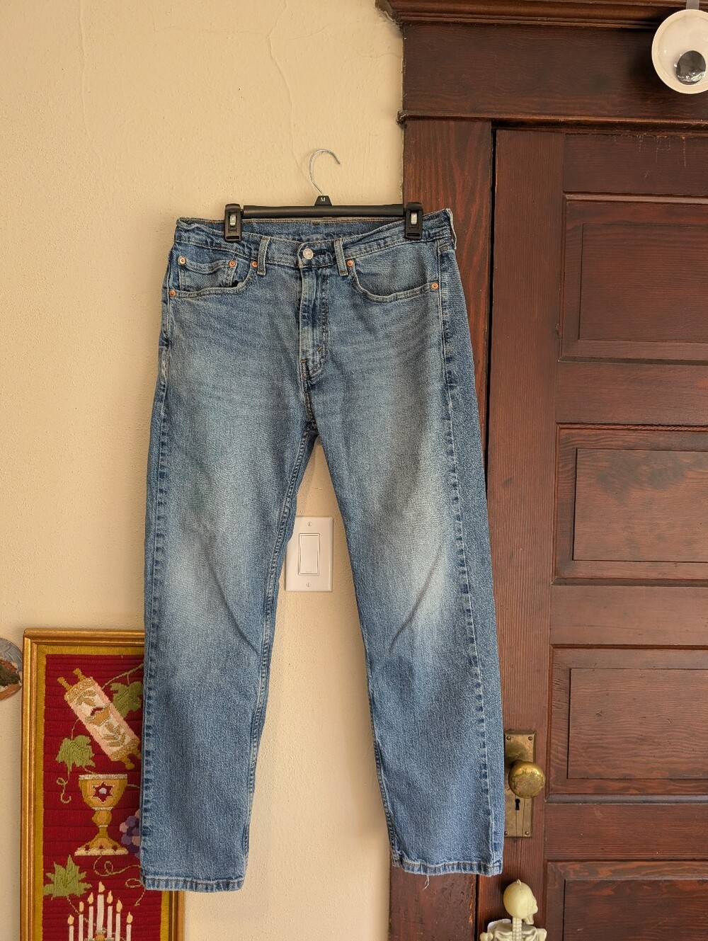 Levi's 505 Regular Men's Jeans 34x30 95% Cotton Lightwash